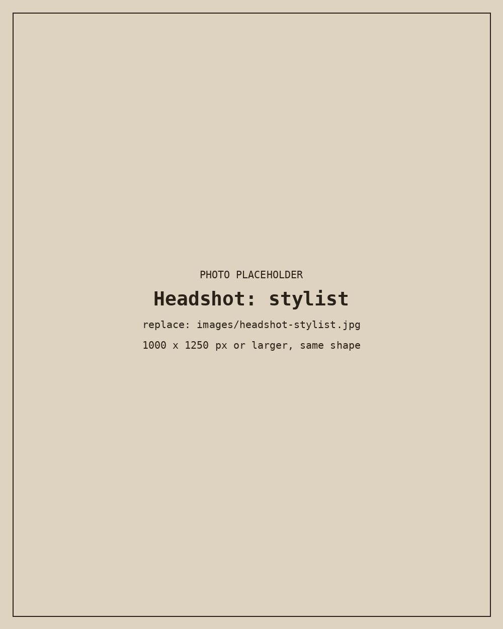 Headshot of [STYLIST NAME]